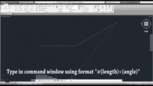 How to draw a line at an angle in Autocad