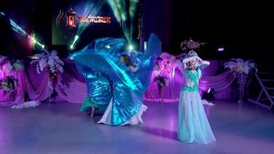 Восточное шоу-танец с крыльями,веелами