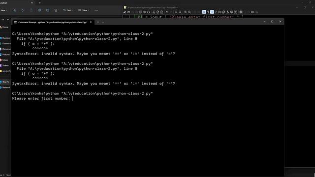 Learn Python 3 | Developing a basic calculator in python