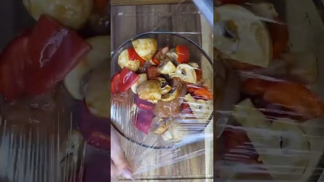 Куриные шашлычки с овощами в духовке. #куриныешашлычки #шашлычки #шашлычкивдуховке #рецепты