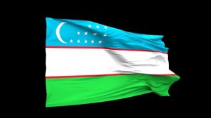 Uzbekistan flag alpha channel | green screen | blue screen | chroma key (FREE USE)