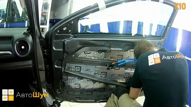 Шумоизоляция дверей Kia Cerato в уровне Экстра. АвтоШум.
