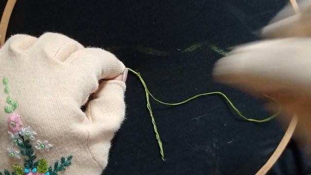 Satin ribbon flowers embroidery/Ribbon work/Hand embroidery- Leisha's Galaxy embroidery. смотреть онлайн