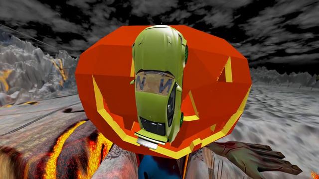 Как победить огромную ЗОМБИ-ТЫКВУ? Гоша и Чич крушение машин в игре Бименджи Драйв. Dr,Gosha. смотреть онлайн