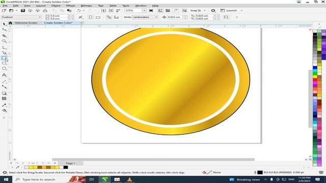 Corel Draw 2021,How to create Golden Color смотреть онлайн