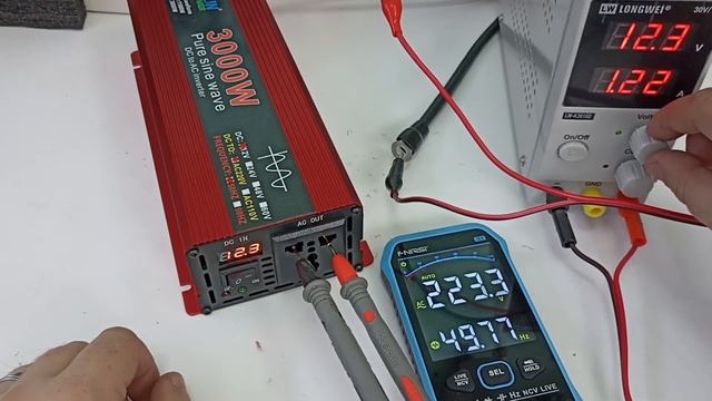 Обзор на инвертор 3kW, тест и замеры. С 12Вольт на 220V?