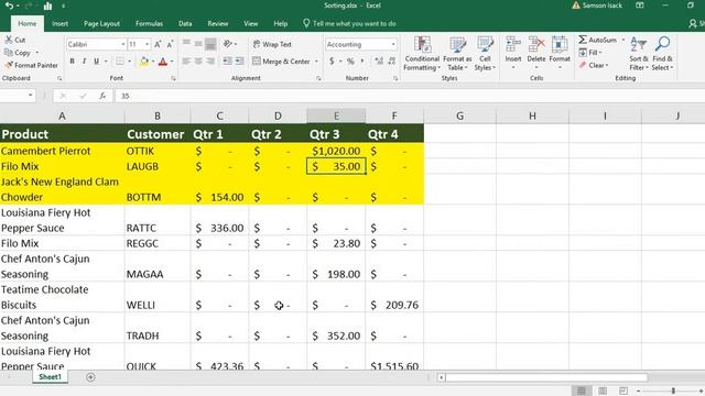 Excel : Sort Warning - Expand the Selection or Continue with the current selection смотреть онлайн