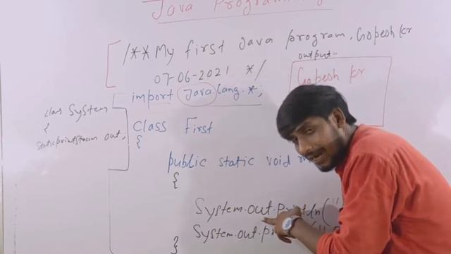 First Java program | print message in Java | how to run first Java program | By - Gopesh Kumar