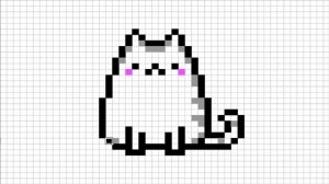 Рисунки по клеточкам Котик