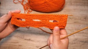 Узор «Швейцарский сыр» спицами ? Swiss cheese PATTERN