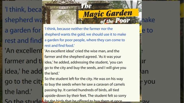 The Magic Garden of the Poor (Text) Excel 7 Module 5