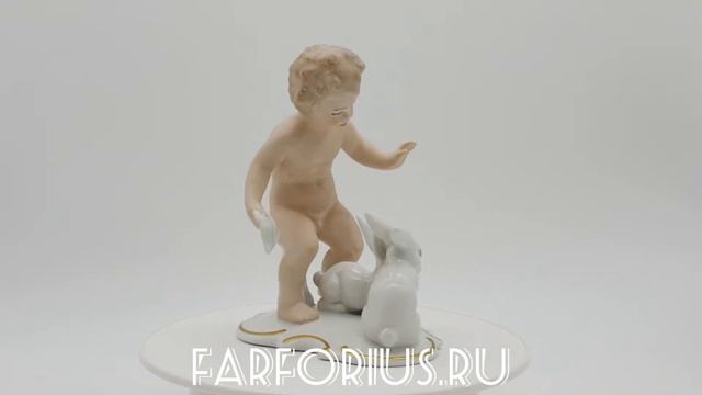Фарфоровая статуэтка "Мальчик с кроликами". Wallendorf, Германия смотреть онлайн