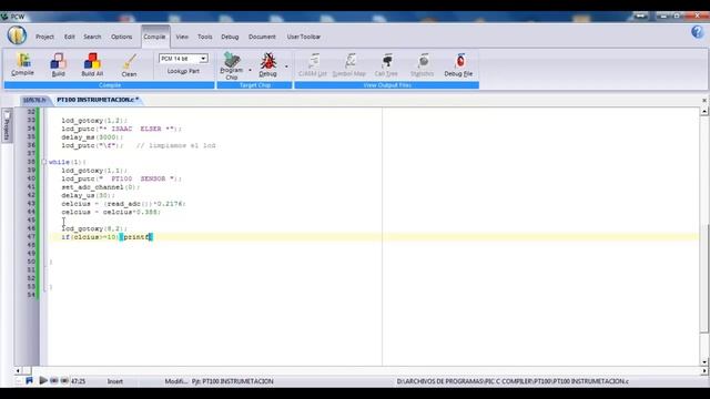 SENSOR DE TEMPERATURA  PT100 | MATLAB | PROTEUS | VB | PIC C