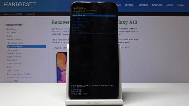 How to Wipe Cache Partition in SAMSUNG Galaxy A10 - Reset Cache Files