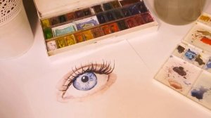 КАК РИСОВАТЬ ГЛАЗ АКВАРЕЛЬЮ
