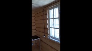 Ретро проводка в бане из бревен от Оксаны