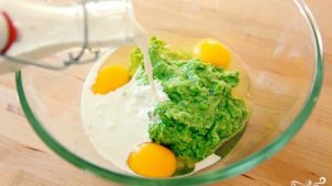 Флан из зеленого горошка