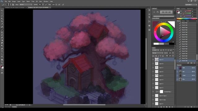 КАК РИСОВАТЬ ИЗОМЕТРИЮ В ФОТОШОПЕ. CG Stream. Sephiroth. Часть 2. смотреть онлайн