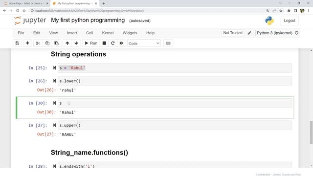 Basics of Python - String and Arithmetic Operators