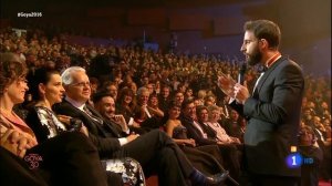 GOYA 2016: Dani Rovira habla en francés con Juliette Binoche