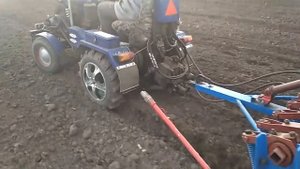 Мини трактор Добрыня силач 119 Посев ячменя 20 17