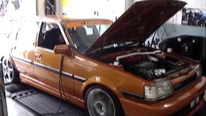 Toyota Corona ST150 with 3S-GE Beams on Dyno.