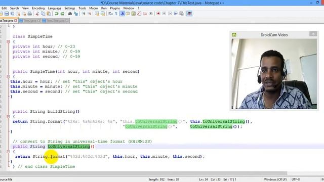 Lecture 55: Java Programming Tutorial This keyword and String.format method in Amharic | በአማርኛ смотреть онлайн