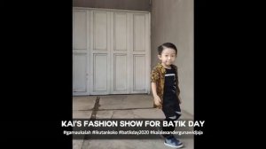 Kai's Batik Day Fashion Show | Kids Online Batik Fashion Show for celebrate Batik day