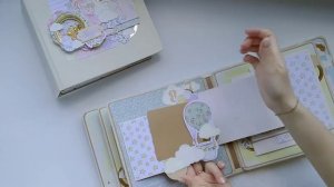 Скрап альбом на первый год жизни малыша. Скрапбукинг. Фотоальбом