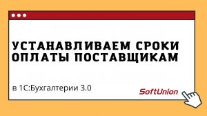 Устанавливаем сроки оплаты поставщикам в 1С:Бухгалтерии 3.0