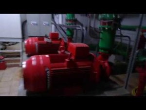 Плановая проверка пожарной автоматики с запуском насосов пожаротушения.