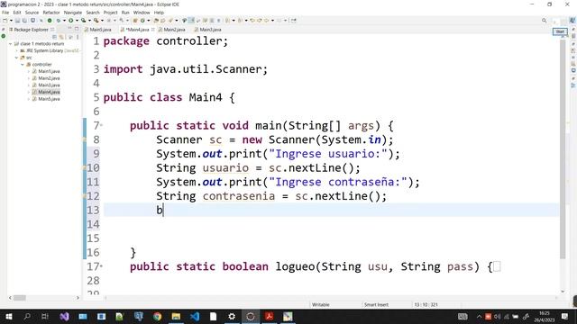 metodos return en JAVA crear un metodo para logueo con usuario y contraseña смотреть онлайн