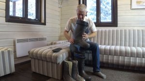 Теплые сапоги из ЭВА для зимней рыбалки NORFIN BERINGS SPIKE с шипами! Первые впечатления.