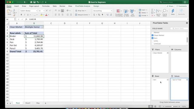 Create a Pivot Table in Microsoft Excel