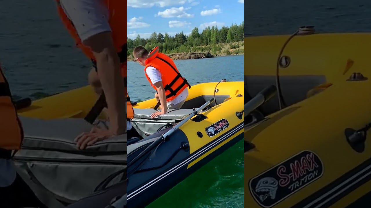 Выпал из лодки без жилета и чеки short #shorts  #kitpro #лодочныймотор #fishing #лодкиимоторы