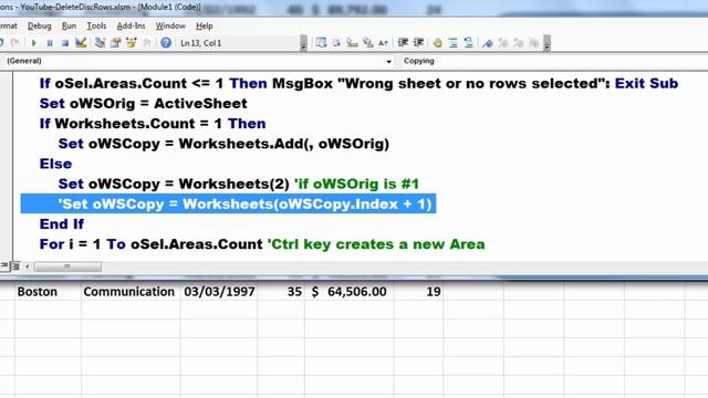 Deleting multiple discontinuous rows with VBA