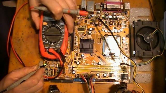 Материнка Asus P5VD2-MX ремонт питания процессора.