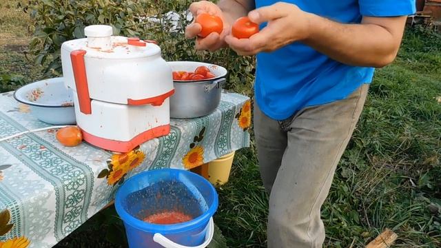 Готовим ТОМАТНЫЙ СОК! Жизнь В ДЕРЕВНЕ! смотреть онлайн