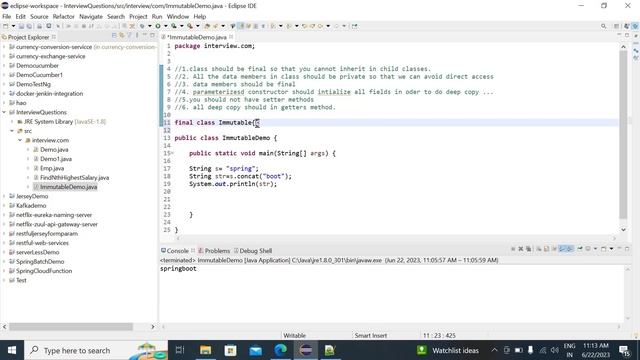 Immutable in java | how to create immutable class in java | Q&A