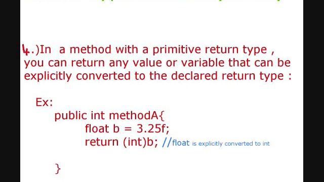 Return types in Java смотреть онлайн