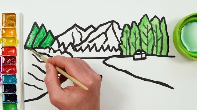 Рисуем фломастерами. Простой милый рисунок. Рисование для детей смотреть онлайн