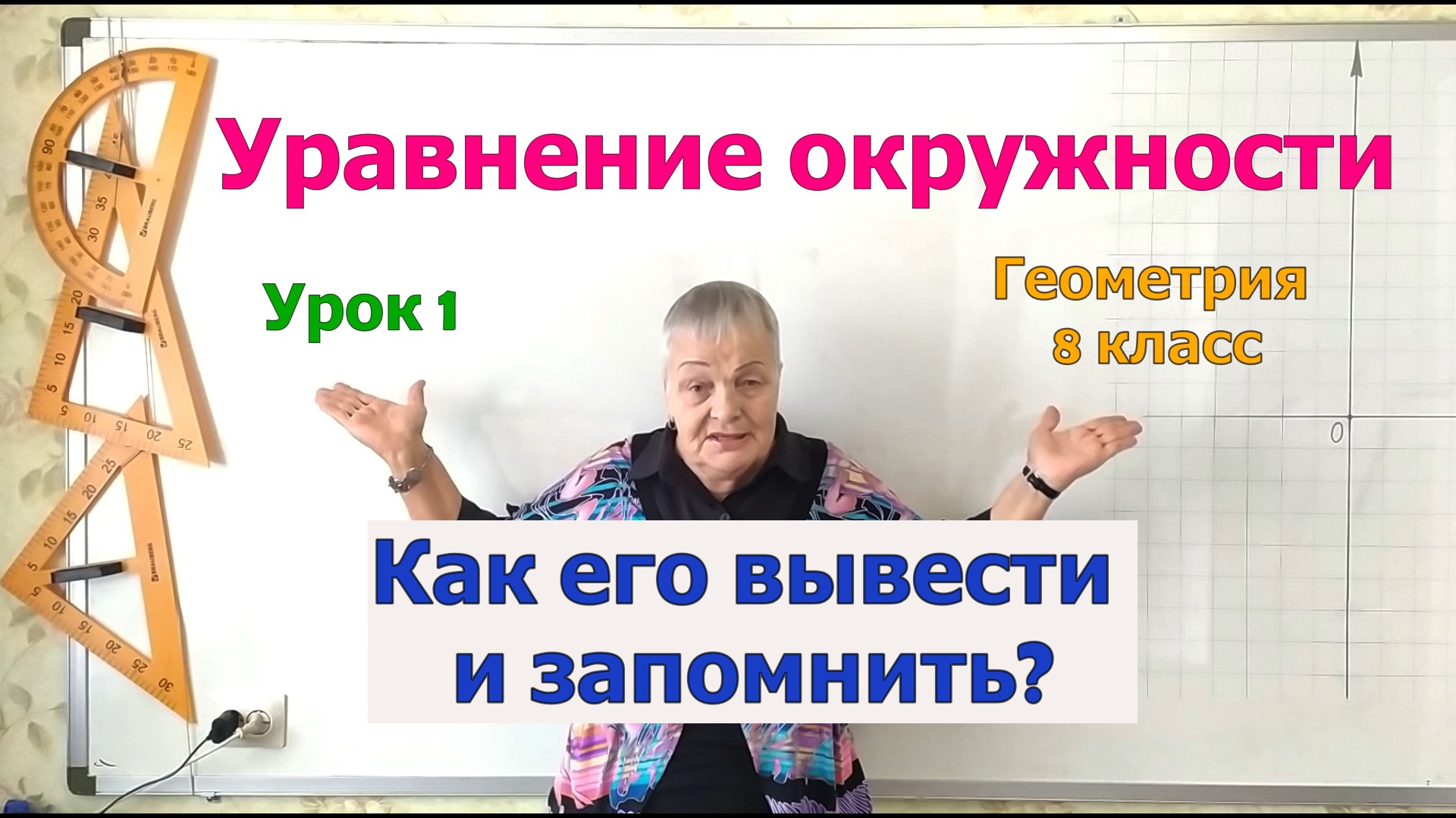 Вывод уравнения окружности. Уравнение окружности. Урок 1. Геометрия 8 класс