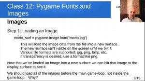 ETGG1801 - Class 12 - Pygame Fonts and Images
