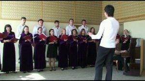 "Хор птиц" из оперы Н.Римского-Корсакова "Снегурочка". Руководитель хора А.Наумов, дирижёр В.Фандее