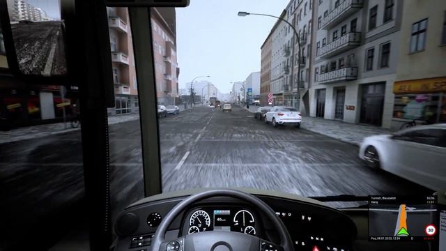Mercedes-Benz eCitaro (Realistic Winter) "The BUS" (Simulator) Drive [Logitech G920] Gameplay смотреть онлайн