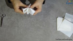 Как сделать цветок из салфетки