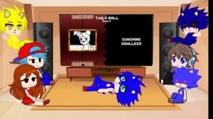 Fnf react to Sonic.exe 3.0 cancelled build mod part 1! (Gacha club)