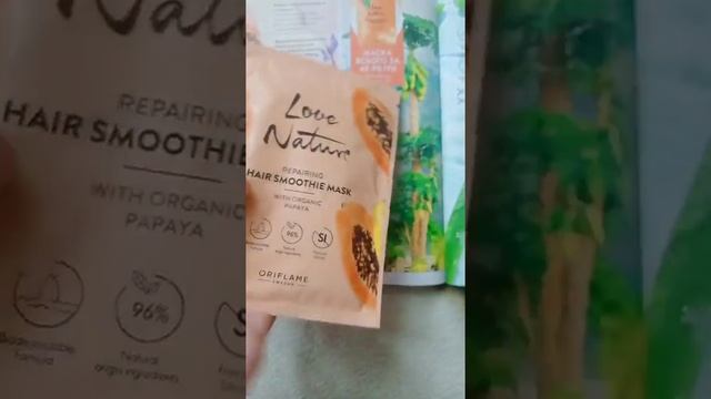 Відновлювальна маска-смузі для волосся з органічною папайєю Love Nature ? #oriflame #україна смотреть онлайн