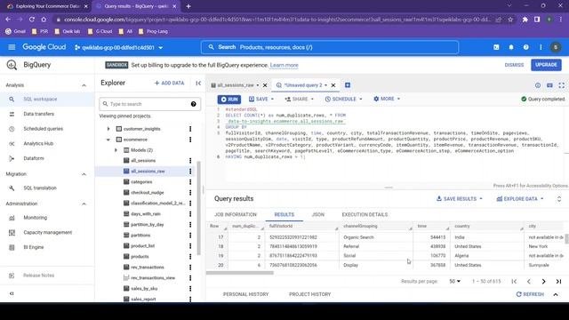 Exploring Your Ecommerce Dataset with SQL in Google BigQuery Qwiklab