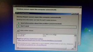 your computer was unable to start || windows cannot repair this computer automatically